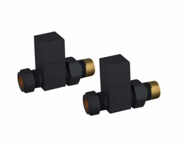 Radiator Valves Man. Square | Straight | Black